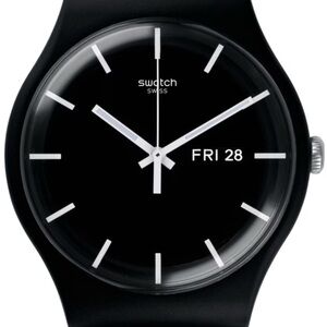 Swatch new gen bio-sourced Mono Black Again quartz watch